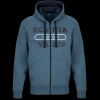 Scania Tröjor & Hoodies | Blå huvtröja 1891 med dragkedja – Herr