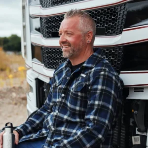 Scania Jackor & Västar | Blårutig flanelljacka – Herr