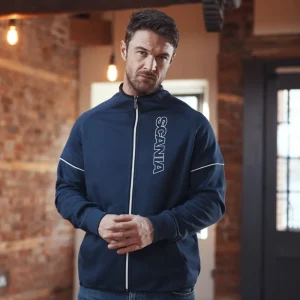 Scania Tröjor & Hoodies | Djupblå tröja med dragkedja – Herr