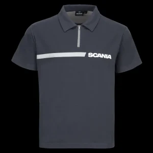Scania Pikétröjor | Djupblå 1/4-zip polo – Herr
