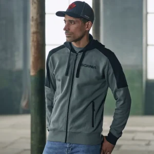 Scania Tröjor & Hoodies | Hoodie V8 med dragkedja Grå – Herr