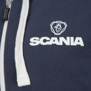 Scania Tröjor & Hoodies | Huvtröja Gripen med dragkedja Marinblå – Dam