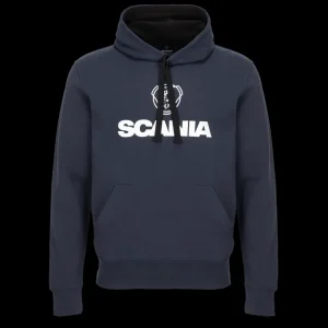 Scania Tröjor & Hoodies | Huvtröja logotyp Matrinblå – Herr