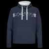 Scania Tröjor & Hoodies | Marinblå avslappnad huvtröja med rand – herr