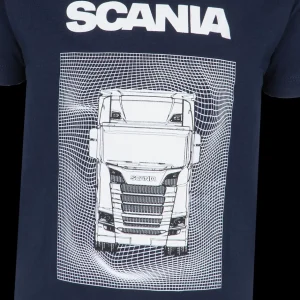 Scania Kläder | Marinblå t-shirt med lastbilstryck – barn