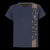 Scania Kläder | Marinblå t-shirt med vertikal rand – barn