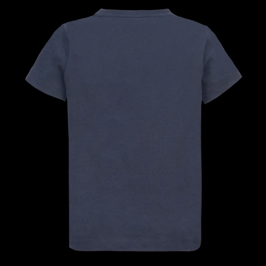 marinbl_tshirt_med_vertikal_rand_barn_1.webp Scania Kläder | Marinblå t-shirt med vertikal rand – barn