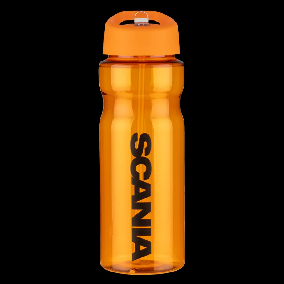 orange_vattenflaska_med_sugrr_2.webp Scania Tillbehör Mat & Dryck | Orange vattenflaska med sugrör
