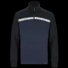 Scania Tröjor & Hoodies | Tvåfärgad blå tröja med 3/4 delsdragkedja – Herr