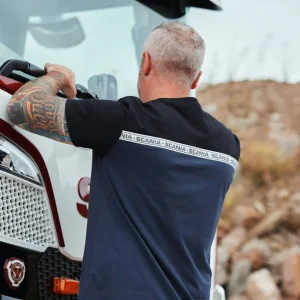 Scania T-shirts | Tvåfärgad blå T-shirt Retro – Herr