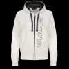 Scania Tröjor & Hoodies | Vit bashuvtröja med dragkedja – dam
